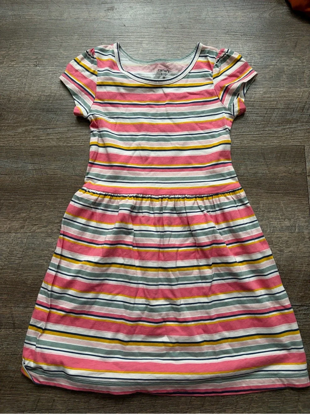 🌸 $10 SALE 🌸 Carter's Pink Striped Girls' Short Sleeve Dress